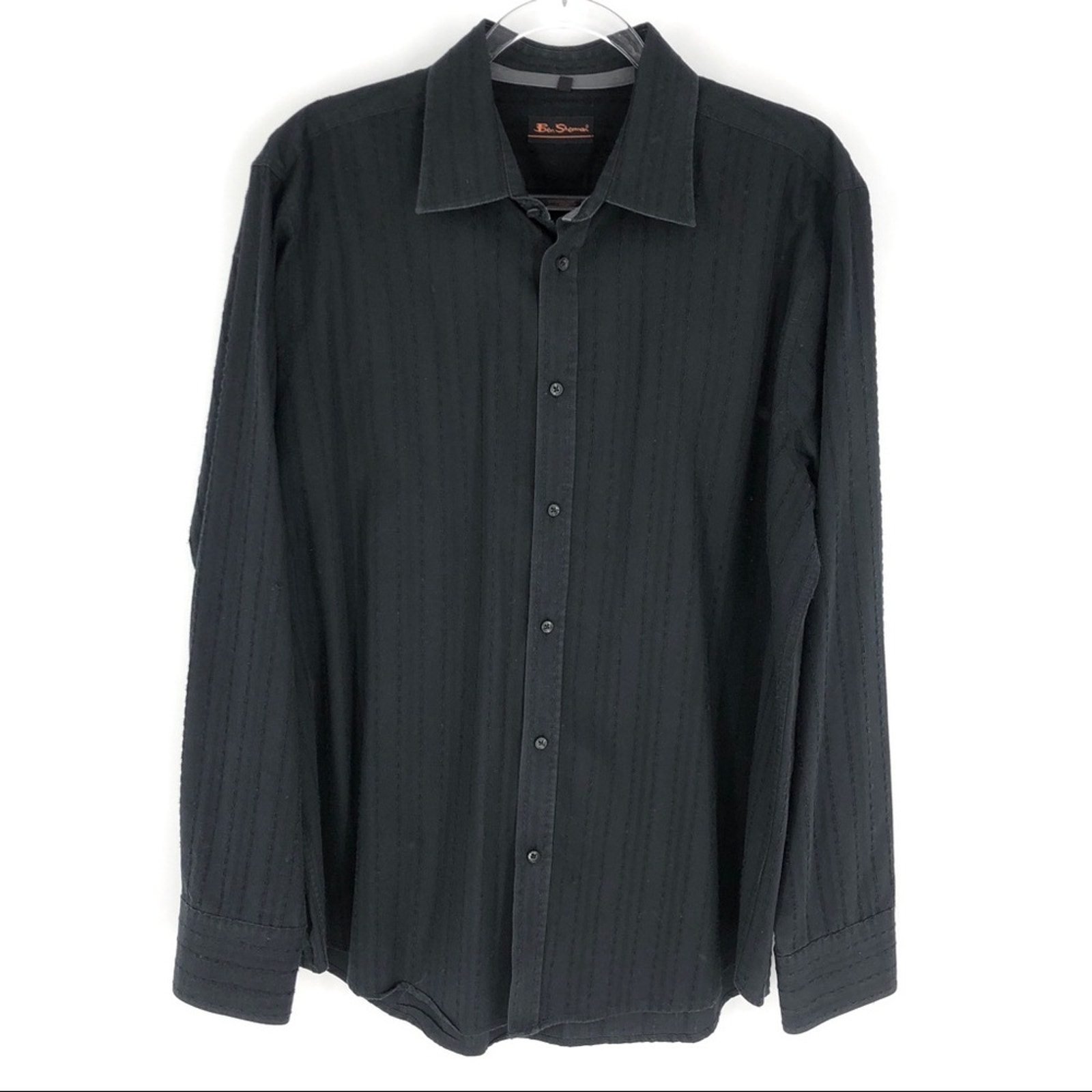 Ben Sherman Embroidered Button Down Black Xl